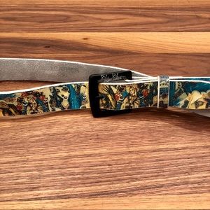 Silver Star leather belt